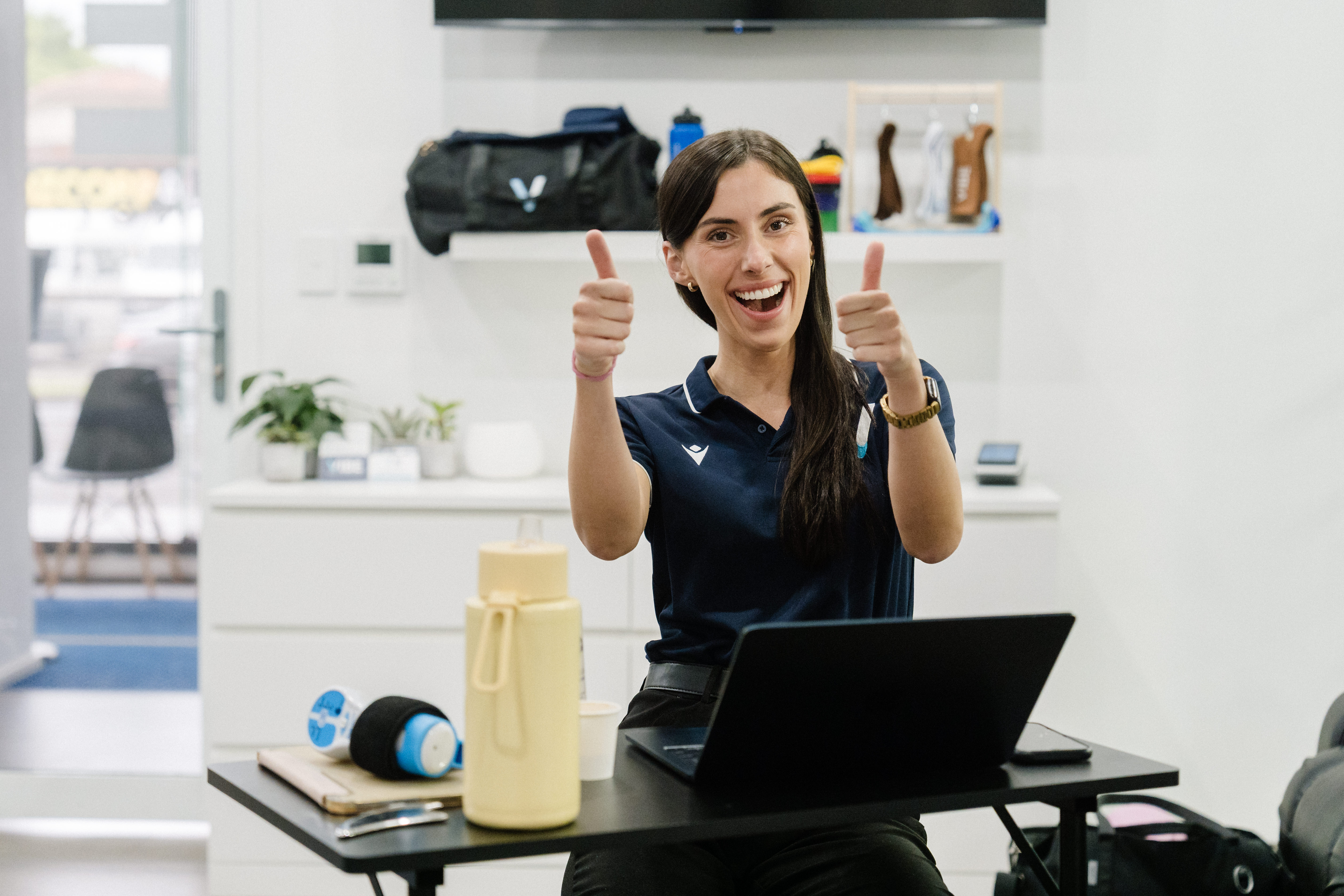 Happy Worker giving a thumbs up